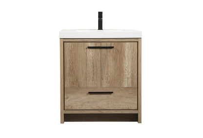 Elegant Furniture & Lighting - Wyatt 30 inch Single bathroom vanity in natural oak - VF46030NT veiw 1