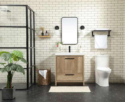 Elegant Furniture & Lighting - Wyatt 30 inch Single bathroom vanity in natural oak - VF46030NT veiw 5