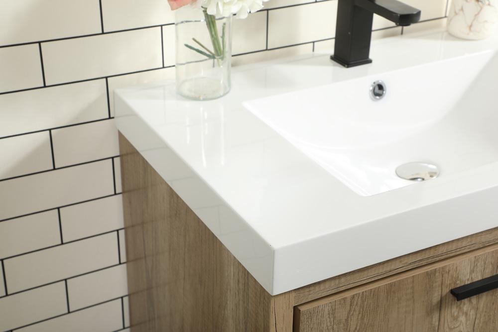 Elegant Furniture & Lighting - Wyatt 30 inch Single bathroom vanity in natural oak - VF46030NT veiw 6