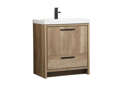 Elegant Furniture & Lighting - Wyatt 30 inch Single bathroom vanity in natural oak - VF46030NT veiw 8