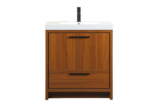 Elegant Furniture & Lighting - Wyatt 30 inch Single bathroom vanity in Teak - VF46030MTK veiw 1