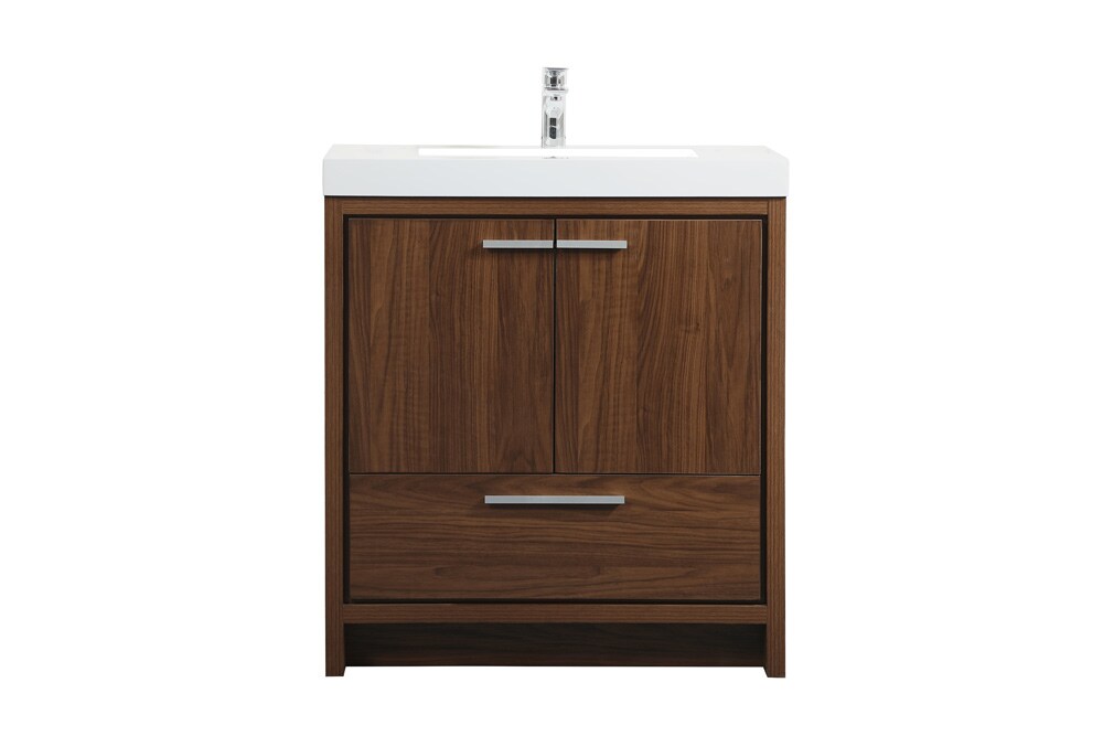 Elegant Furniture & Lighting - Wyatt 30 inch Single bathroom vanity in Walnut - VF46030MWT veiw 1