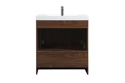 Elegant Furniture & Lighting - Wyatt 30 inch Single bathroom vanity in Walnut - VF46030MWT veiw 8