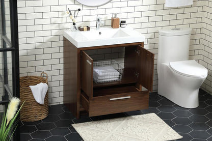 Elegant Furniture & Lighting - Wyatt 30 inch Single bathroom vanity in Walnut - VF46030MWT veiw 10