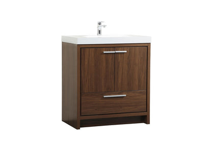Elegant Furniture & Lighting - Wyatt 30 inch Single bathroom vanity in Walnut - VF46030MWT veiw 14