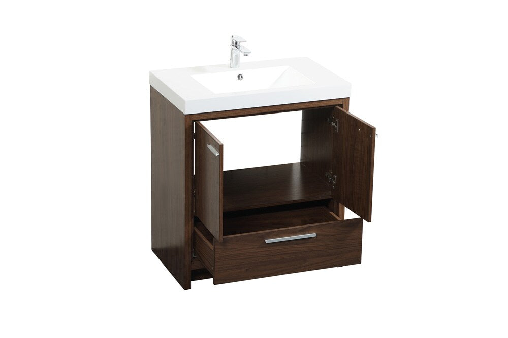 Elegant Furniture & Lighting - Wyatt 30 inch Single bathroom vanity in Walnut - VF46030MWT veiw 16