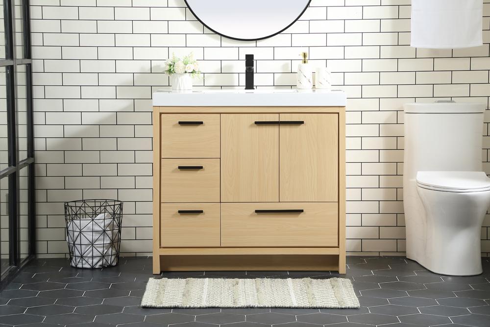 Elegant Furniture & Lighting - Wyatt 36 inch Single bathroom vanity in Maple - VF46036MMP veiw 2