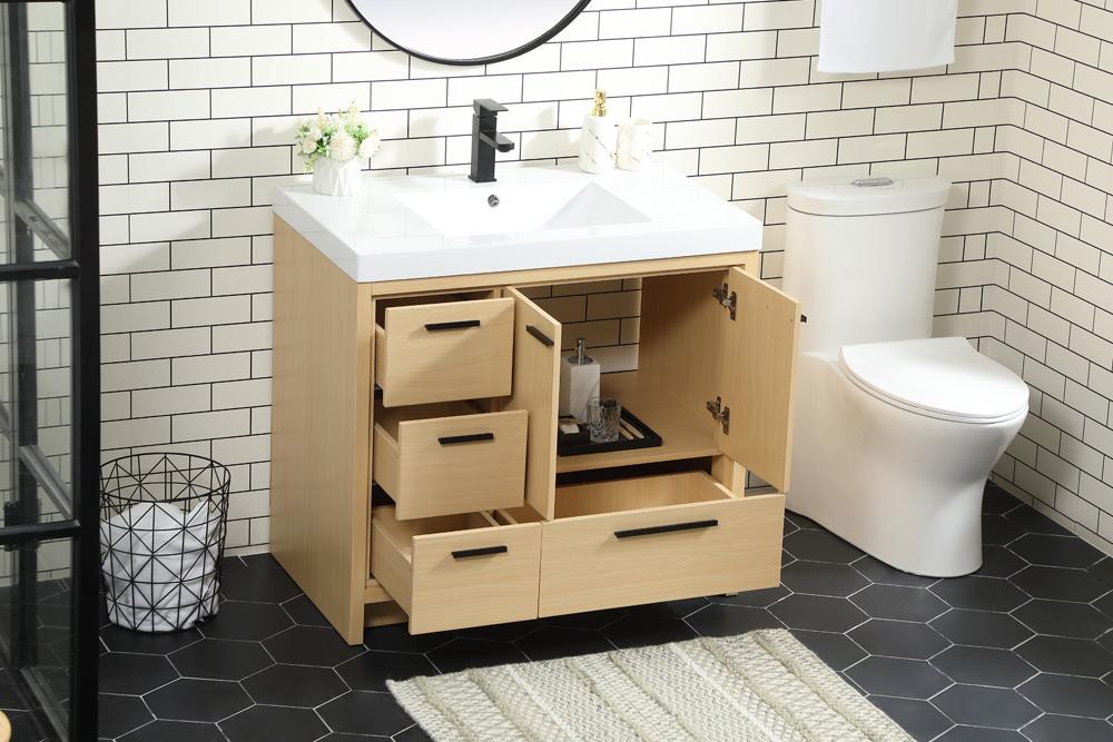 Elegant Furniture & Lighting - Wyatt 36 inch Single bathroom vanity in Maple - VF46036MMP veiw 10