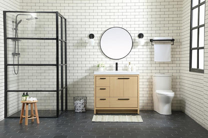 Elegant Furniture & Lighting - Wyatt 36 inch Single bathroom vanity in Maple - VF46036MMP veiw 11