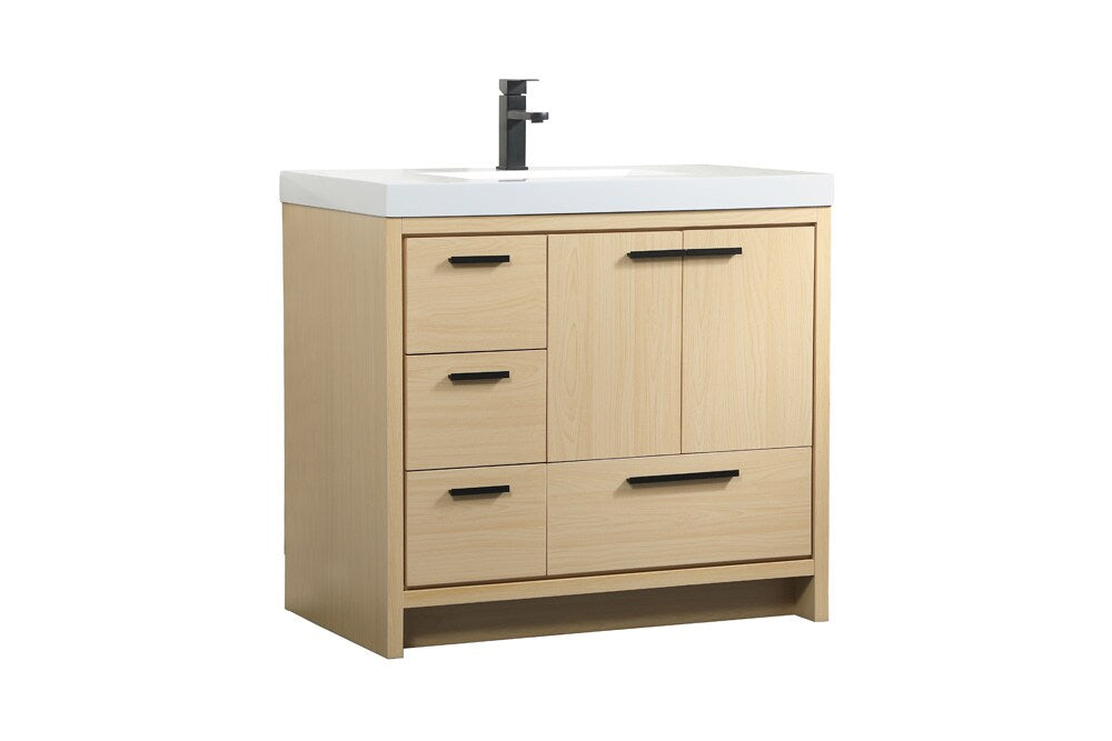 Elegant Furniture & Lighting - Wyatt 36 inch Single bathroom vanity in Maple - VF46036MMP veiw 14