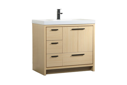 Elegant Furniture & Lighting - Wyatt 36 inch Single bathroom vanity in Maple - VF46036MMP veiw 14