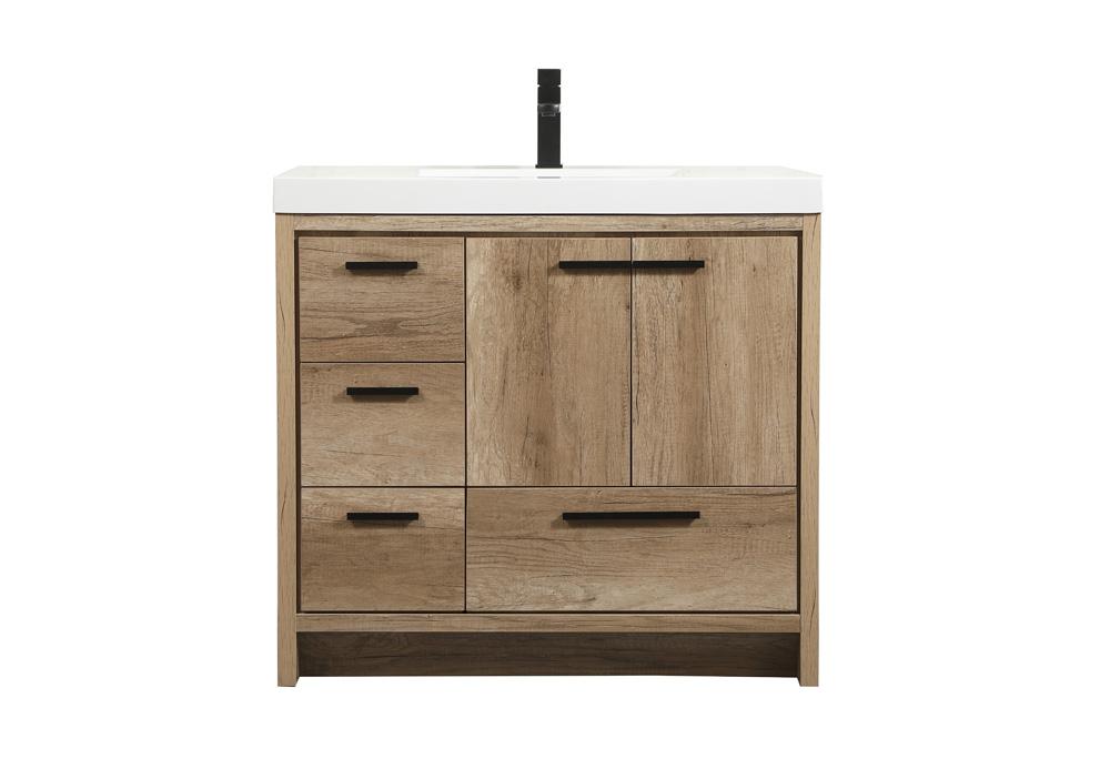 Elegant Furniture & Lighting - Wyatt 36 inch Single bathroom vanity in natural oak - VF46036NT veiw 1