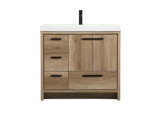 Elegant Furniture & Lighting - Wyatt 36 inch Single bathroom vanity in natural oak - VF46036NT veiw 1