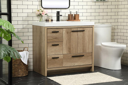 Elegant Furniture & Lighting - Wyatt 36 inch Single bathroom vanity in natural oak - VF46036NT veiw 3