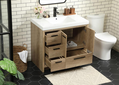 Elegant Furniture & Lighting - Wyatt 36 inch Single bathroom vanity in natural oak - VF46036NT veiw 4