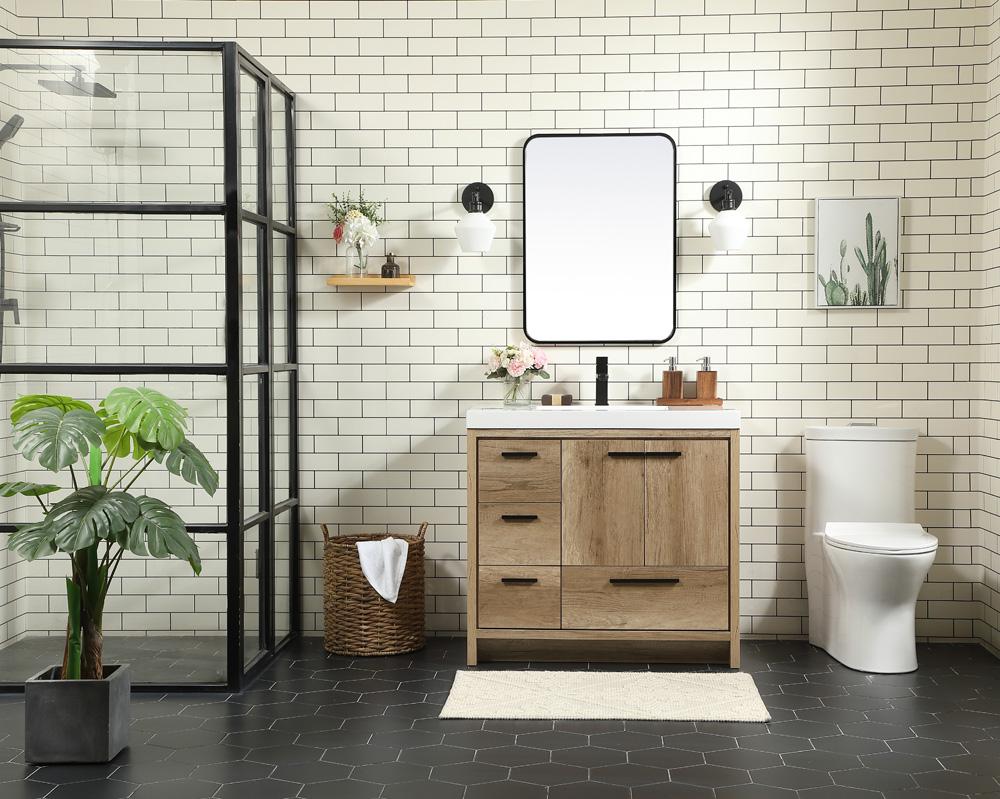 Elegant Furniture & Lighting - Wyatt 36 inch Single bathroom vanity in natural oak - VF46036NT veiw 5