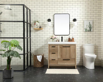 Elegant Furniture & Lighting - Wyatt 36 inch Single bathroom vanity in natural oak - VF46036NT veiw 5