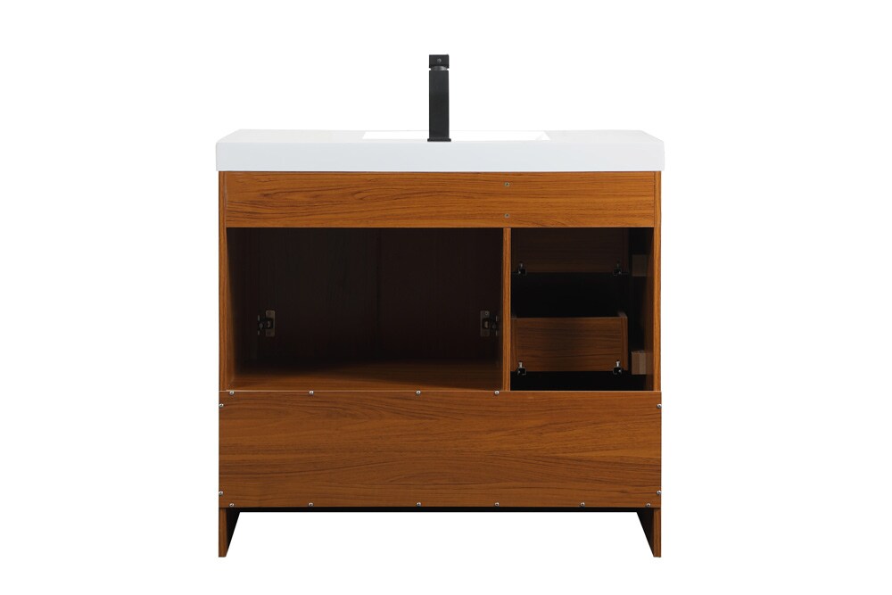 Elegant Furniture & Lighting - Wyatt 36 inch Single bathroom vanity in Teak - VF46036MTK veiw 8