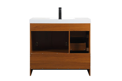 Elegant Furniture & Lighting - Wyatt 36 inch Single bathroom vanity in Teak - VF46036MTK veiw 8