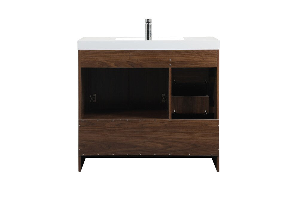 Elegant Furniture & Lighting - Wyatt 36 inch Single bathroom vanity in Walnut - VF46036MWT veiw 8