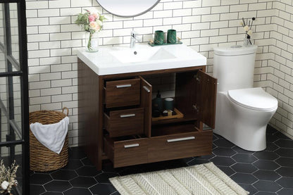 Elegant Furniture & Lighting - Wyatt 36 inch Single bathroom vanity in Walnut - VF46036MWT veiw 10