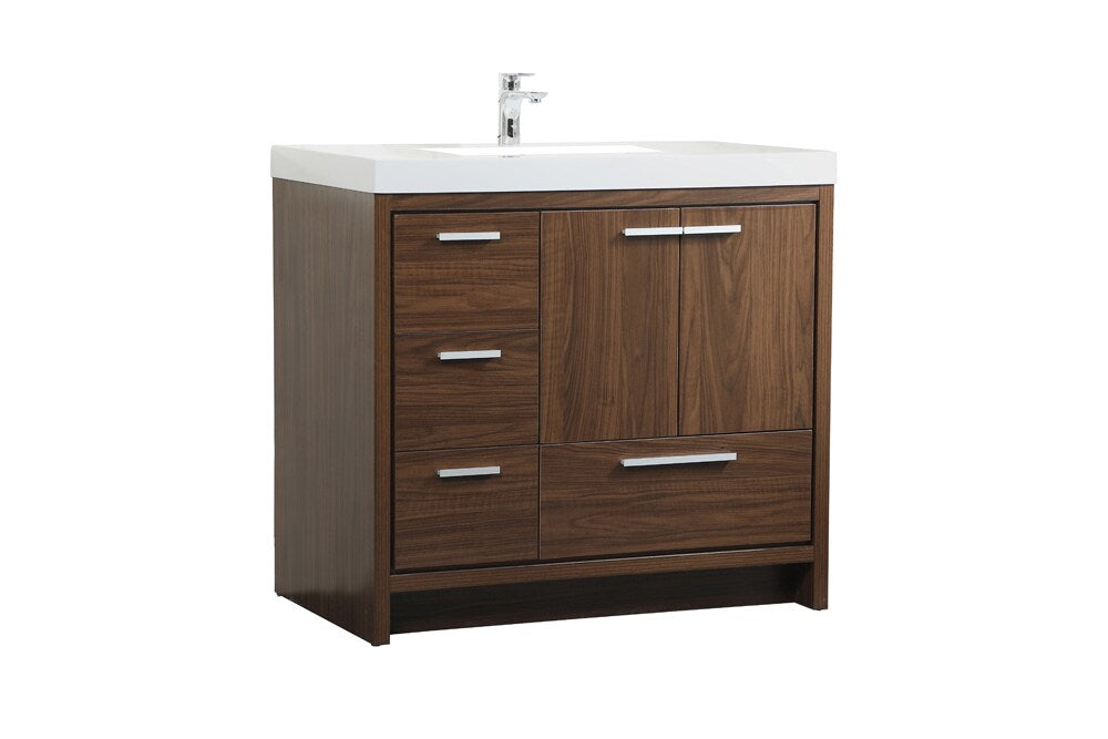Elegant Furniture & Lighting - Wyatt 36 inch Single bathroom vanity in Walnut - VF46036MWT veiw 14