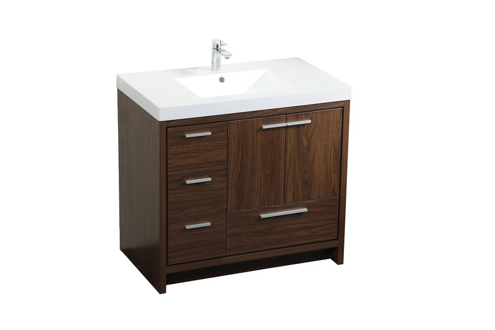 Elegant Furniture & Lighting - Wyatt 36 inch Single bathroom vanity in Walnut - VF46036MWT veiw 15