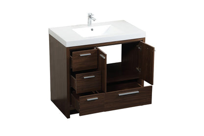 Elegant Furniture & Lighting - Wyatt 36 inch Single bathroom vanity in Walnut - VF46036MWT veiw 16