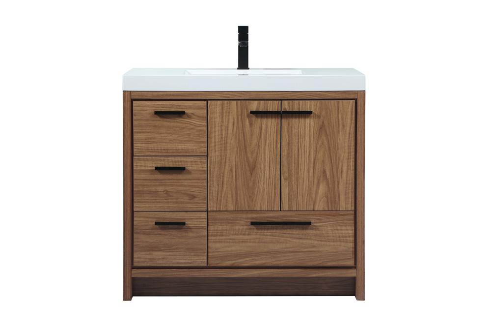 Elegant Furniture & Lighting - Wyatt 36 inch Single bathroom vanity in walnut brown - VF46036WB veiw 1