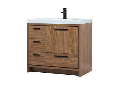 Elegant Furniture & Lighting - Wyatt 36 inch Single bathroom vanity in walnut brown - VF46036WB veiw 8