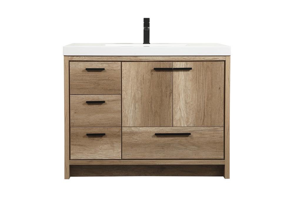 Elegant Furniture & Lighting - Wyatt 42 inch Single bathroom vanity in natural oak - VF46042NT veiw 1