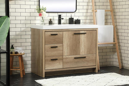 Elegant Furniture & Lighting - Wyatt 42 inch Single bathroom vanity in natural oak - VF46042NT veiw 3