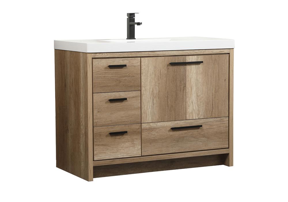 Elegant Furniture & Lighting - Wyatt 42 inch Single bathroom vanity in natural oak - VF46042NT veiw 8