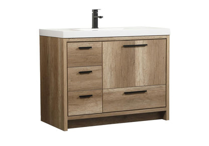 Elegant Furniture & Lighting - Wyatt 42 inch Single bathroom vanity in natural oak - VF46042NT veiw 8