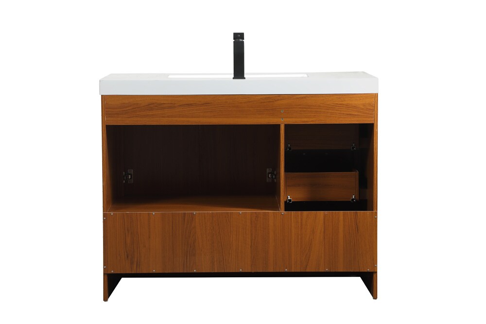 Elegant Furniture & Lighting - Wyatt 42 inch Single bathroom vanity in Teak - VF46042MTK veiw 8