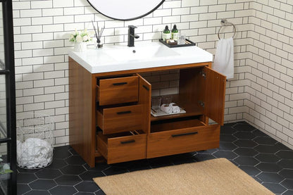 Elegant Furniture & Lighting - Wyatt 42 inch Single bathroom vanity in Teak - VF46042MTK veiw 10