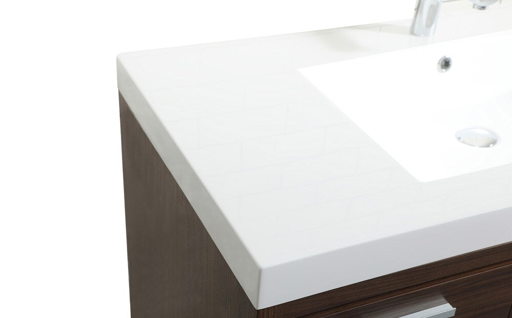 Elegant Furniture & Lighting - Wyatt 42 inch Single bathroom vanity in Walnut - VF46042MWT veiw 4