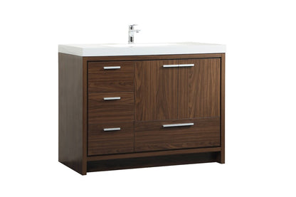 Elegant Furniture & Lighting - Wyatt 42 inch Single bathroom vanity in Walnut - VF46042MWT veiw 14