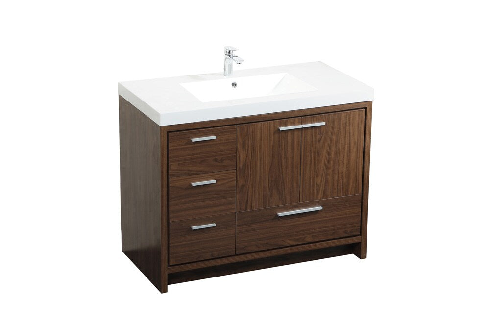 Elegant Furniture & Lighting - Wyatt 42 inch Single bathroom vanity in Walnut - VF46042MWT veiw 15