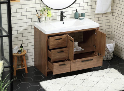 Elegant Furniture & Lighting - Wyatt 42 inch Single bathroom vanity in walnut brown - VF46042WB veiw 4