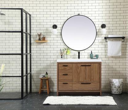 Elegant Furniture & Lighting - Wyatt 42 inch Single bathroom vanity in walnut brown - VF46042WB veiw 5