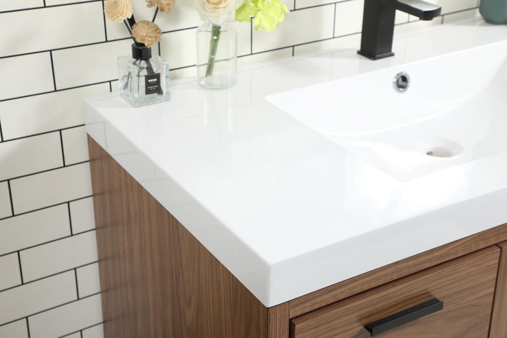 Elegant Furniture & Lighting - Wyatt 42 inch Single bathroom vanity in walnut brown - VF46042WB veiw 6