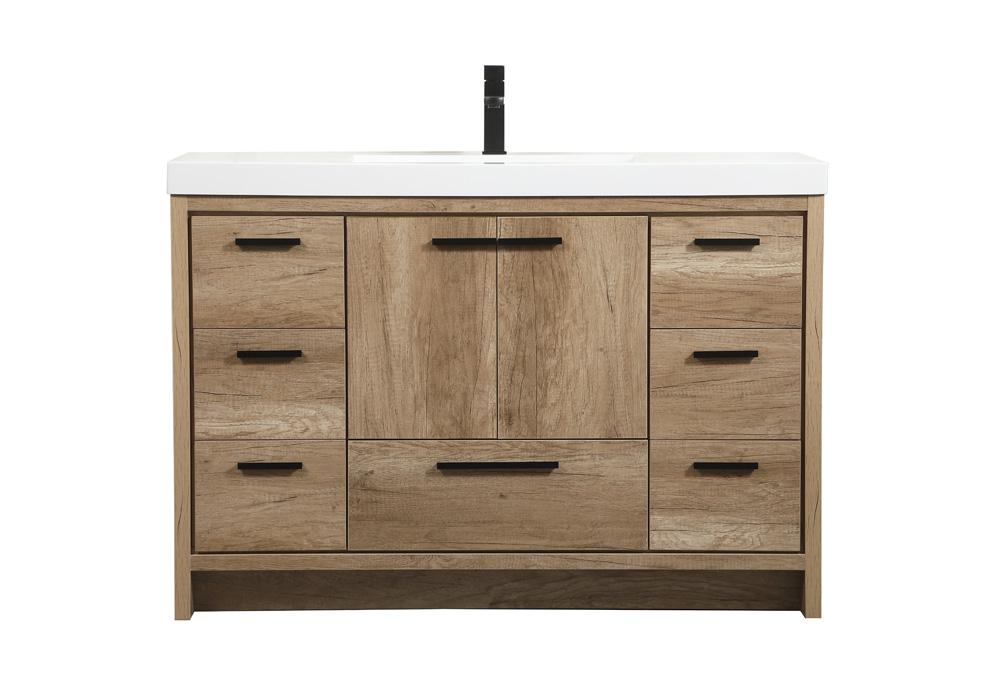Elegant Furniture & Lighting - Wyatt 48 inch Single bathroom vanity in natural oak - VF46048NT veiw 1