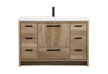 Elegant Furniture & Lighting - Wyatt 48 inch Single bathroom vanity in natural oak - VF46048NT veiw 1