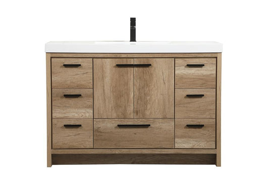 Elegant Furniture & Lighting - Wyatt 48 inch Single bathroom vanity in natural oak - VF46048NT veiw 1