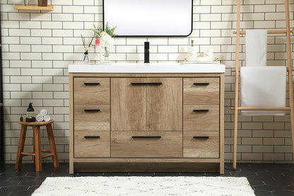 Elegant Furniture & Lighting - Wyatt 48 inch Single bathroom vanity in natural oak - VF46048NT veiw 2