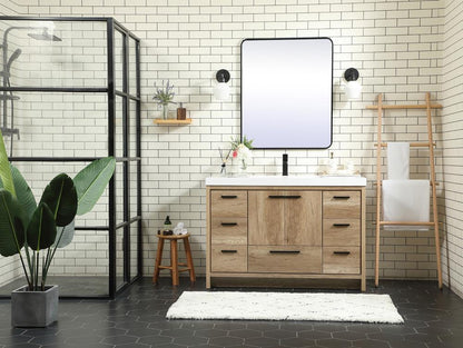 Elegant Furniture & Lighting - Wyatt 48 inch Single bathroom vanity in natural oak - VF46048NT veiw 5