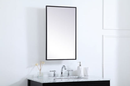 Elegant Furniture & Lighting - Wyn Metal mirror medicine cabinet 17 inch x 28 inch in Black - MR571728BLK veiw 3