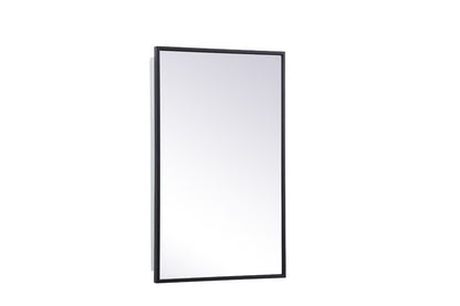 Elegant Furniture & Lighting - Wyn Metal mirror medicine cabinet 17 inch x 28 inch in Black - MR571728BLK veiw 6
