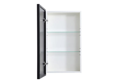 Elegant Furniture & Lighting - Wyn Metal mirror medicine cabinet 17 inch x 28 inch in Black - MR571728BLK veiw 7
